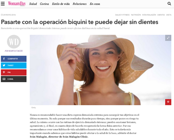 Operación bikini en Woman's Day